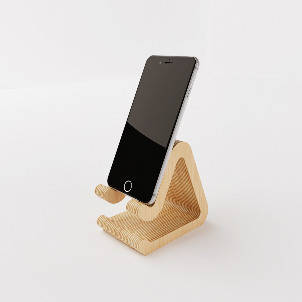 Porta celular en madera impreso. - del Ingenio